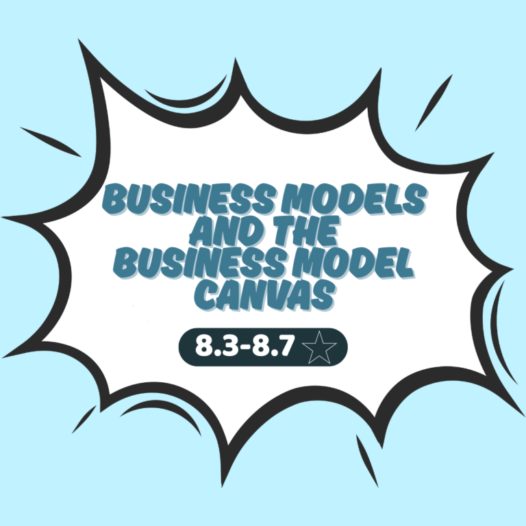 New topic: Business Models & Business Model Canvas